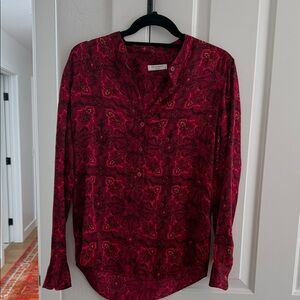 Equipment Red Paisley Blouse